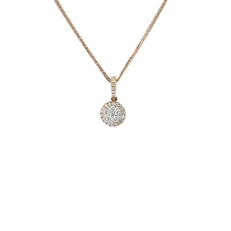Elegant Diamond Pendant Set
